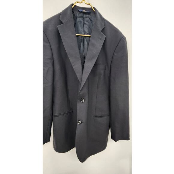 Men's Brooks Brothers 346 Wool Blend 2 Button Blazer 42R Black - Picture 4 of 9